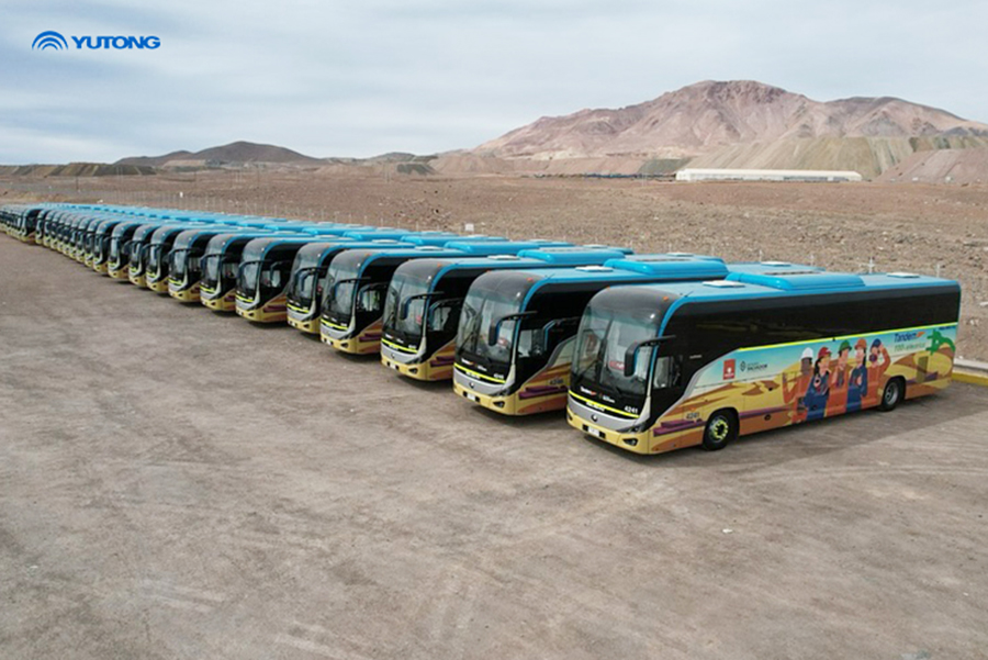 Yutong entrega 30 buses 100% eléctricos a Codelco en Chile para facilitar viajes ecológicos locales